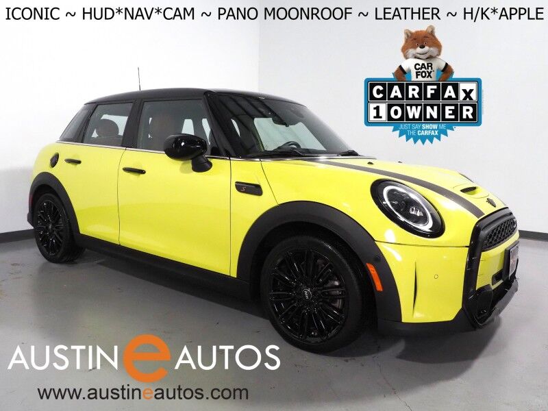 2023 MINI Cooper S 4 Door *ICONIC TRIM, HEADS-UP DISPLAY, NAVIGATION, BACKUP-CAMERA, COLOR TOUCHSCREEN, PANORAMA MOONROOF, CHESTERFIELD LEATHER, HEATED SEATS, HARMAN/KARDON, WIRELESS CHARGING, APPLE CARPLAY