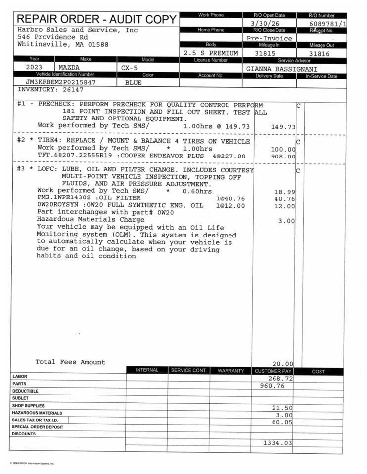 2023 Mazda CX-5 2.5 S Premium Plus Package - 1 OWNER Webster MA
