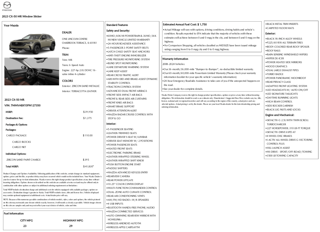 2023 Mazda CX-50 2.5 Turbo Meridian Edition Knoxville TN