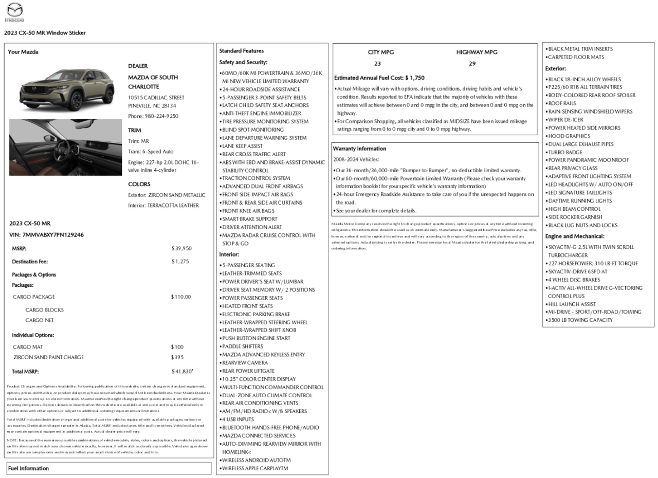 2023 Mazda CX-50 2.5 Turbo Meridian Edition Knoxville TN