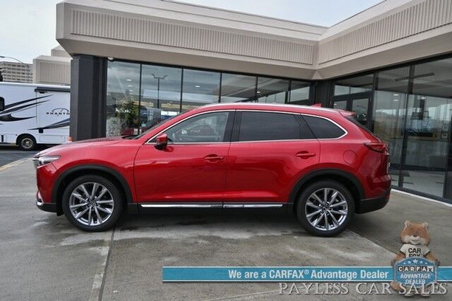 2023 Mazda CX-9 Grand Touring / AWD / Heated & Cooled Leather Seats / Adaptive Cruise / Lane Depart & Blind Spot / HUD / 360 Camera / Apple CarPlay & Android Auto / Rear Captain Chairs / 3rd Row / Seats 6 / Keyless Entry & Start Anchorage AK