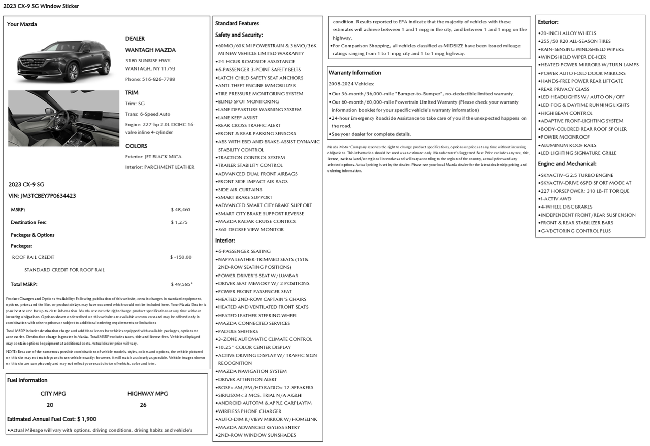 2023 Mazda CX-9 Signature Knoxville TN