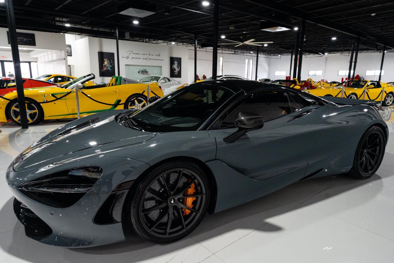 2023 McLaren 720S Luxury Spider MSO Chicane Grey paint,Carbon Black/Scoria Grey interior,Bowers & Wilkins audio & MORE Fort Lauderdale FL
