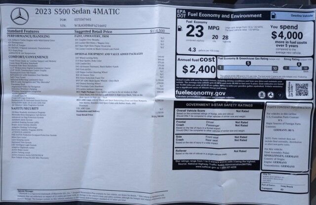 2023 Mercedes-Benz S-Class S 500 4MATIC ($123,780 MSRP) *AMG LINE* *NIGHT PKG* *27K MILES* *WARRANTY* San Diego CA