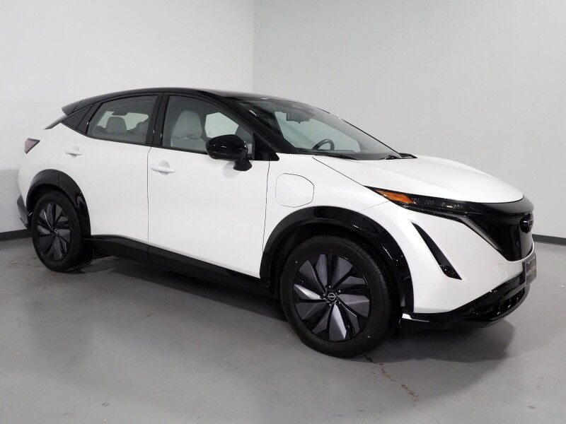 2023 Nissan ARIYA EVOLVE+ e-4ORCE AWD *HEADS-UP DISPLAY, NAVIGATION, SAFETY ALERTS, ADAPTIVE CRUISE, 360 VIEW CAMERAS, PANORAMA MOONROOF, HEATED SEATS/STEERING, WIRELESS CHARGING, APPLE CARPLAY