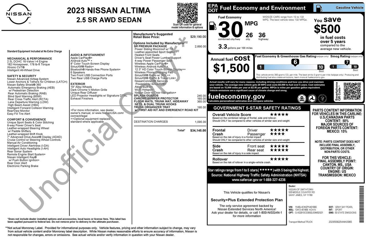 2023 Nissan Altima 2.5 SR