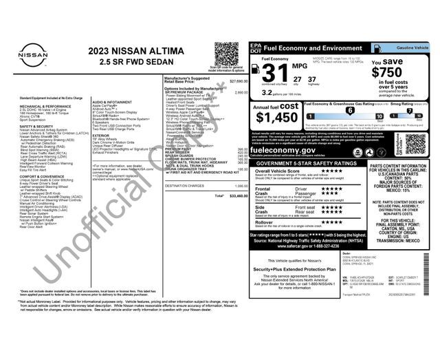 2023 Nissan Altima 2.5 SR Raleigh NC