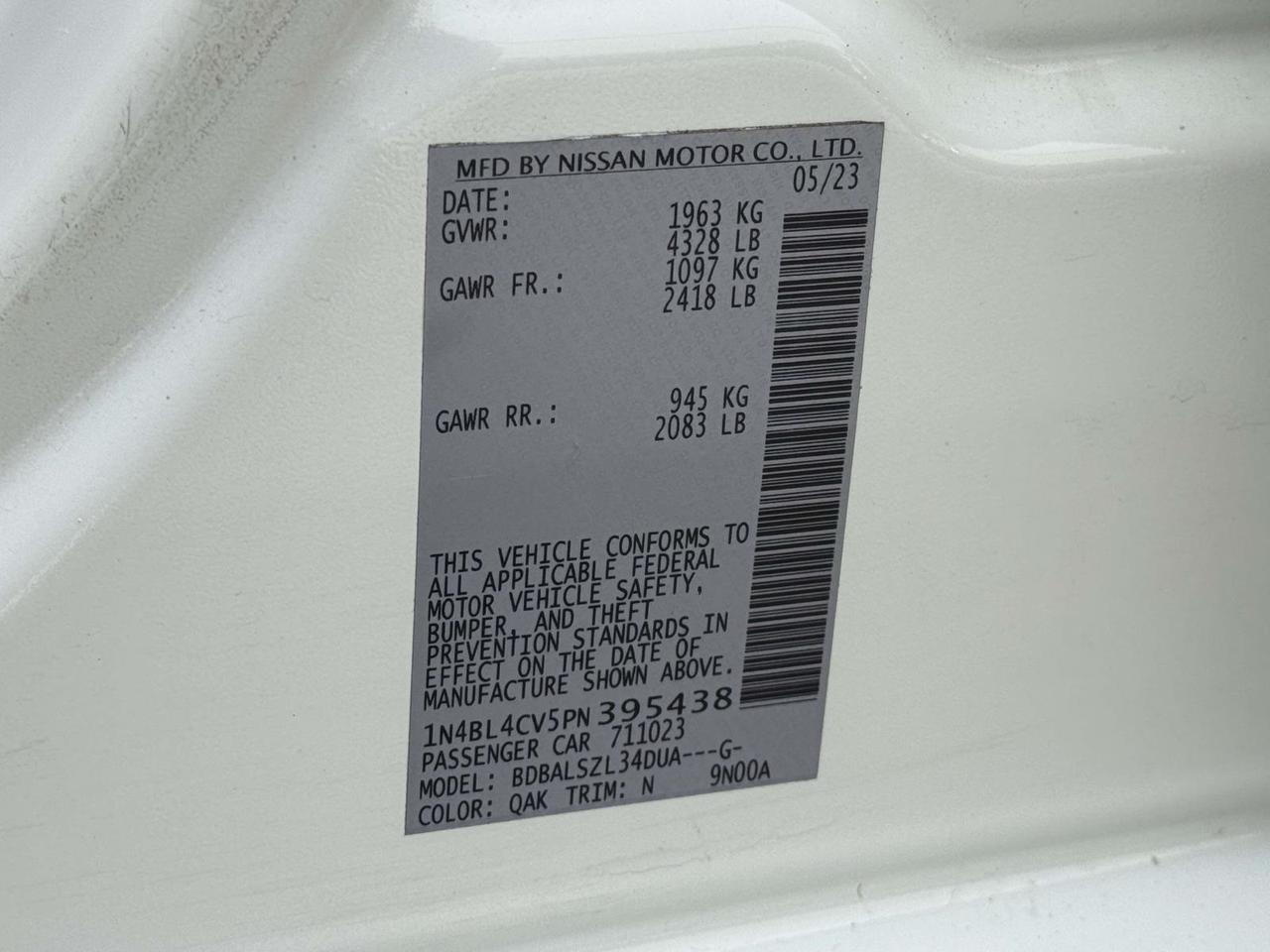 2023 Nissan Altima 2.5 SR Fredericksburg VA