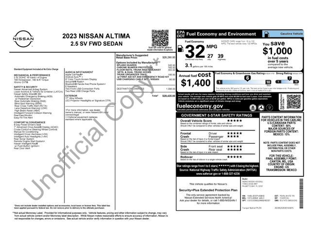 2023 Nissan Altima 2.5 SV Raleigh NC