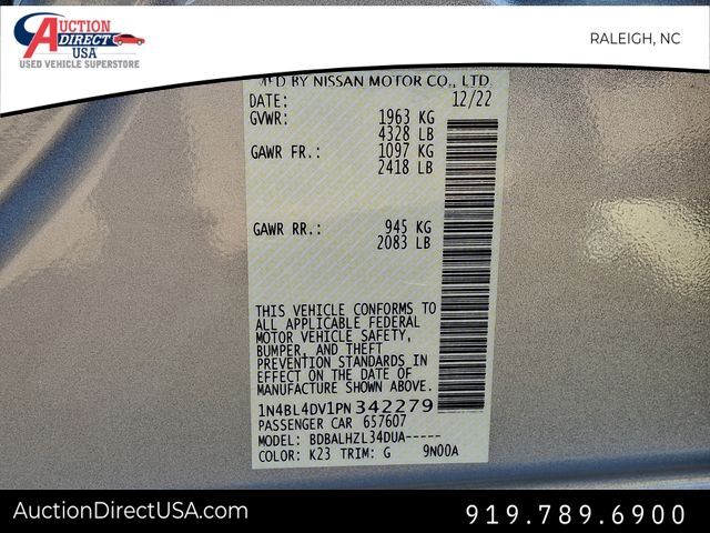 2023 Nissan Altima 2.5 SV Raleigh NC