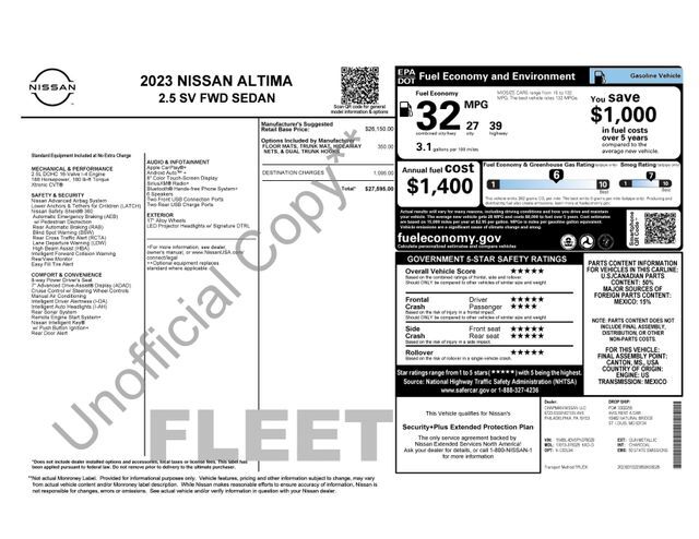 2023 Nissan Altima 2.5 SV Raleigh NC