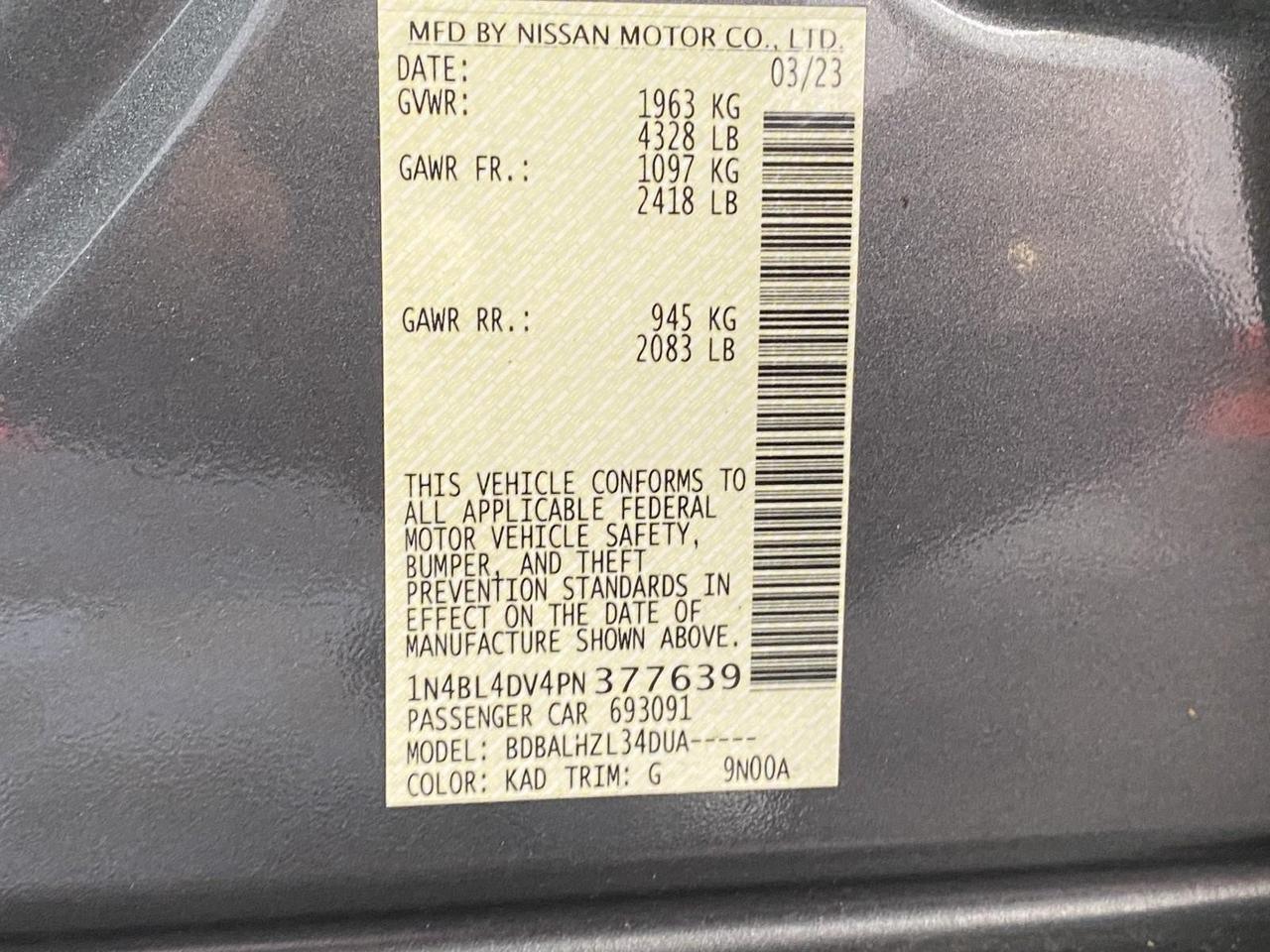 2023 Nissan Altima 2.5 SV Richmond Hill NY