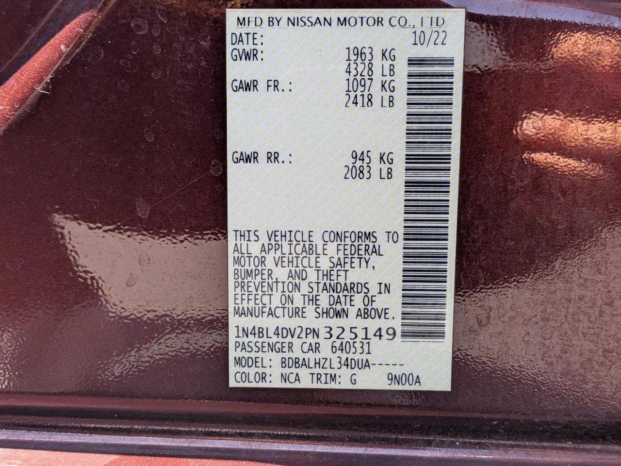 2023 Nissan Altima 2.5 SV Roseville CA