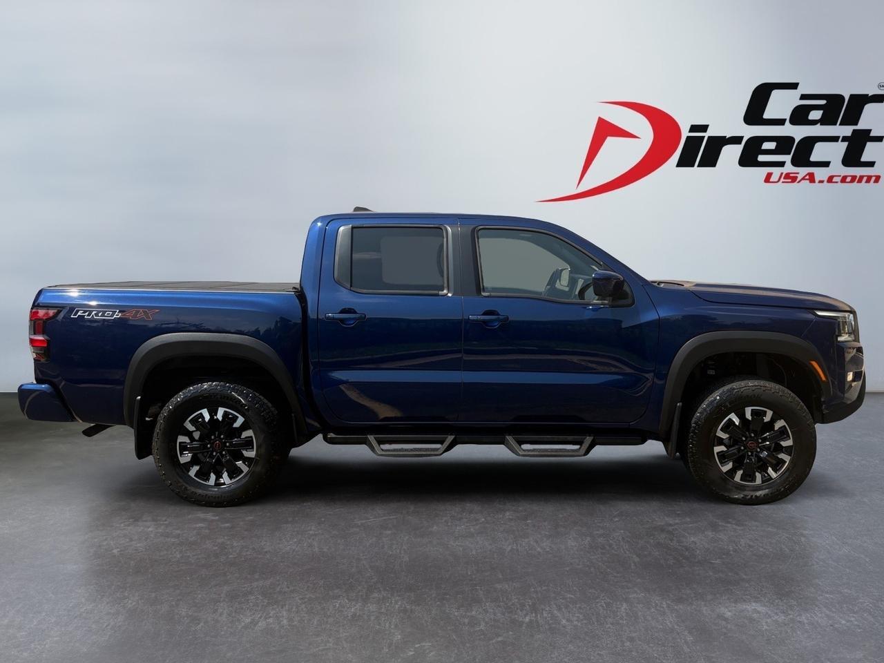 2023 Nissan Frontier PRO-4X, TUBULAR SIDE STEPS, HARD TONNEAU COVER, TOW PACKAGE, LANE DEPARTURE, BLIND SPOT ALERT, HEATED STEERING WHEEL & SEATS, APPLE CARPLAY/ANDROID AUTO, WIRELESS CHARGING PAD, LOW MILES, ONLY 1 OWNER, CLEAN CARFAX, FALL FOR A FRONTIER!
