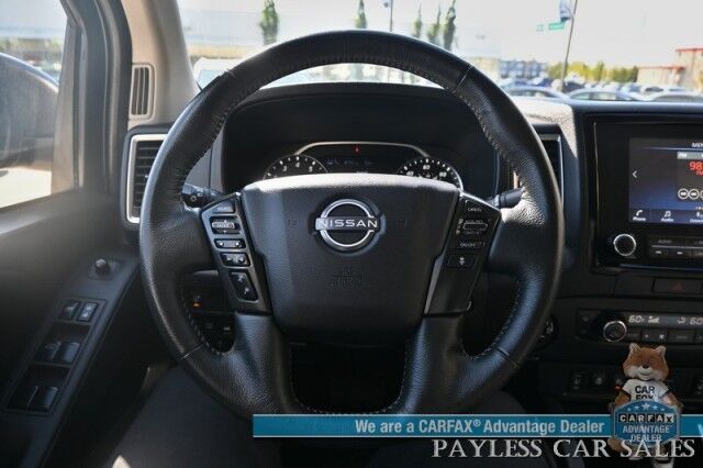 2023 Nissan Frontier SV / 4X4 / Crew Cab / 4X4 / Auto Start / Heated Premium Cloth Seats / Heated Steering Wheel / Adaptive Cruise Control / Lane Depart & Blind Spot / Apple CarPlay & Android Auto / Back Up Cam / Tow Pkg / 1-Owner Anchorage AK