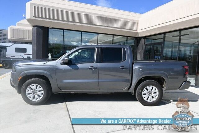 2023 Nissan Frontier SV / 4X4 / Crew Cab / 4X4 / Auto Start / Heated Premium Cloth Seats / Heated Steering Wheel / Adaptive Cruise Control / Lane Depart & Blind Spot / Apple CarPlay & Android Auto / Back Up Cam / Tow Pkg / 1-Owner Anchorage AK