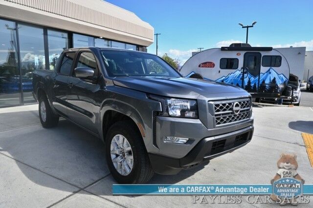 2023 Nissan Frontier SV / 4X4 / Crew Cab / 4X4 / Auto Start / Heated Premium Cloth Seats / Heated Steering Wheel / Adaptive Cruise Control / Lane Depart & Blind Spot / Apple CarPlay & Android Auto / Back Up Cam / Tow Pkg / 1-Owner Anchorage AK