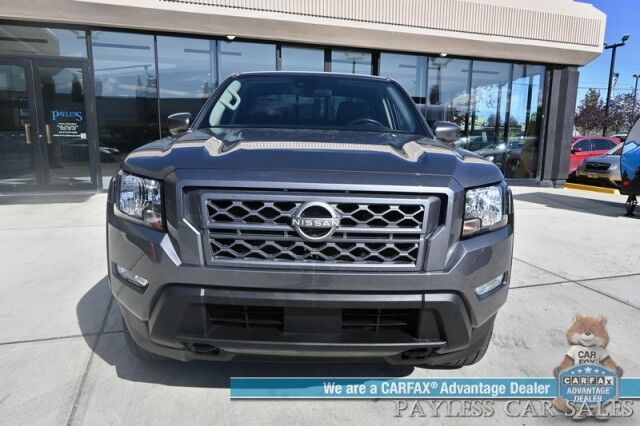 2023 Nissan Frontier SV / 4X4 / Crew Cab / 4X4 / Auto Start / Heated Premium Cloth Seats / Heated Steering Wheel / Adaptive Cruise Control / Lane Depart & Blind Spot / Apple CarPlay & Android Auto / Back Up Cam / Tow Pkg / 1-Owner Anchorage AK