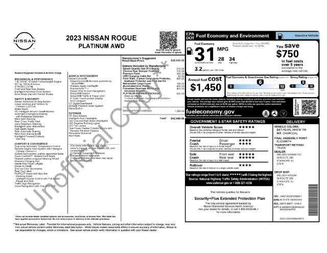 2023 Nissan Rogue Platinum Raleigh NC