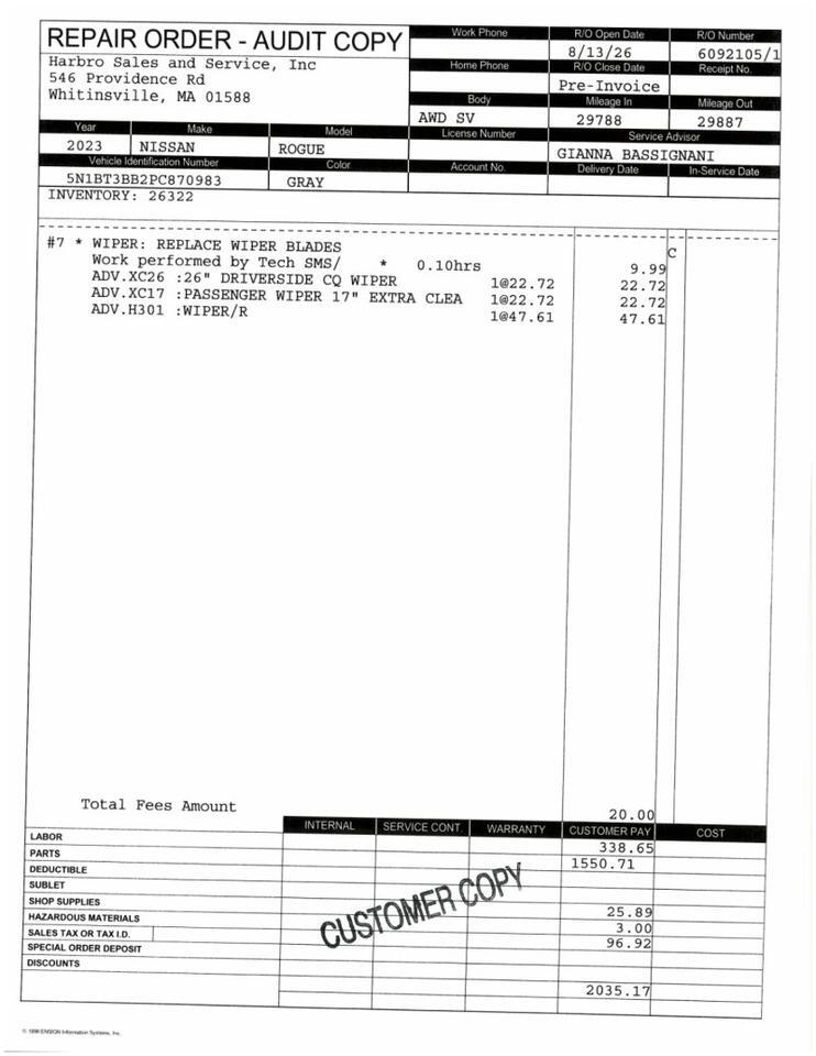 2023 Nissan Rogue SV - 1 OWNER - LEATHER - SUNROOF Webster MA