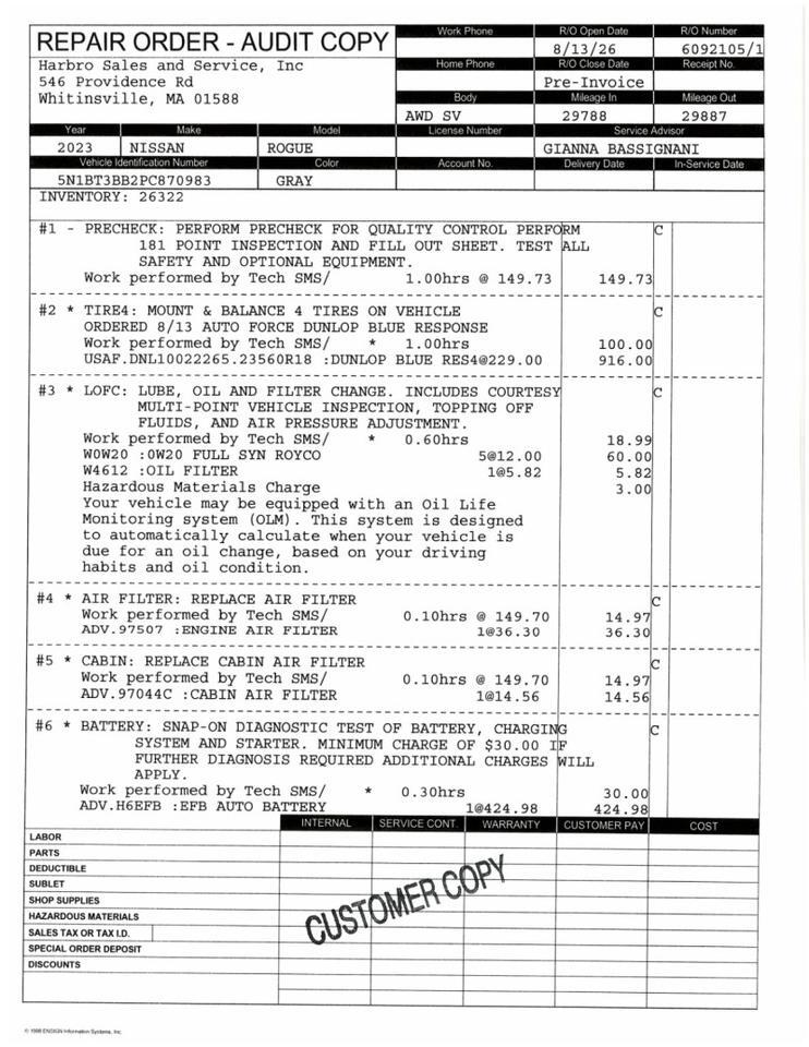 2023 Nissan Rogue SV - 1 OWNER - LEATHER - SUNROOF Webster MA