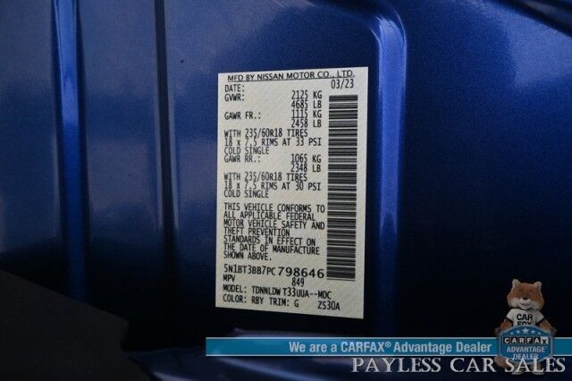 2023 Nissan Rogue SV / AWD / AutoStart / ProPilot Assist / Power Driver's Seat / Power Locks, Windows & Mirrors / Lane Departure & Blind Spot Alert / Apple CarPlay & Android Auto / Keyless Entry & Start / Block Heater / 35 MPG / 1-Owner Anchorage AK 2023 Nissan Rogue SV / AWD / AutoStart / ProPilot Assist / Power Driver's Seat / Power Locks, Windows & Mirrors / Lane Departure & Blind Spot Alert / Apple CarPlay & Android Auto / Keyless Entry & Start / Block Heater / 35 MPG / 1-Owner Anchorage AK