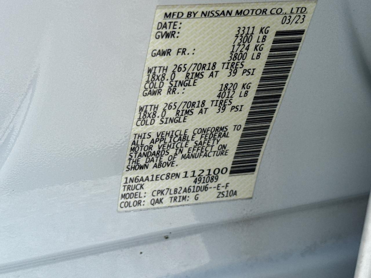 2023 Nissan Titan SV Hagerstown MD