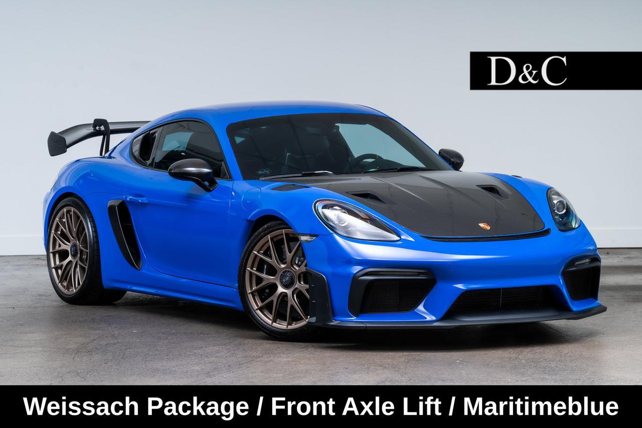 2023 Porsche 718 Cayman GT4 RS Weissach Package / Front Axle Lift / Maritimeblue
