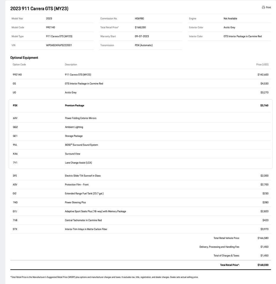 2023 Porsche 911 Carrera GTS Pompano Beach FL