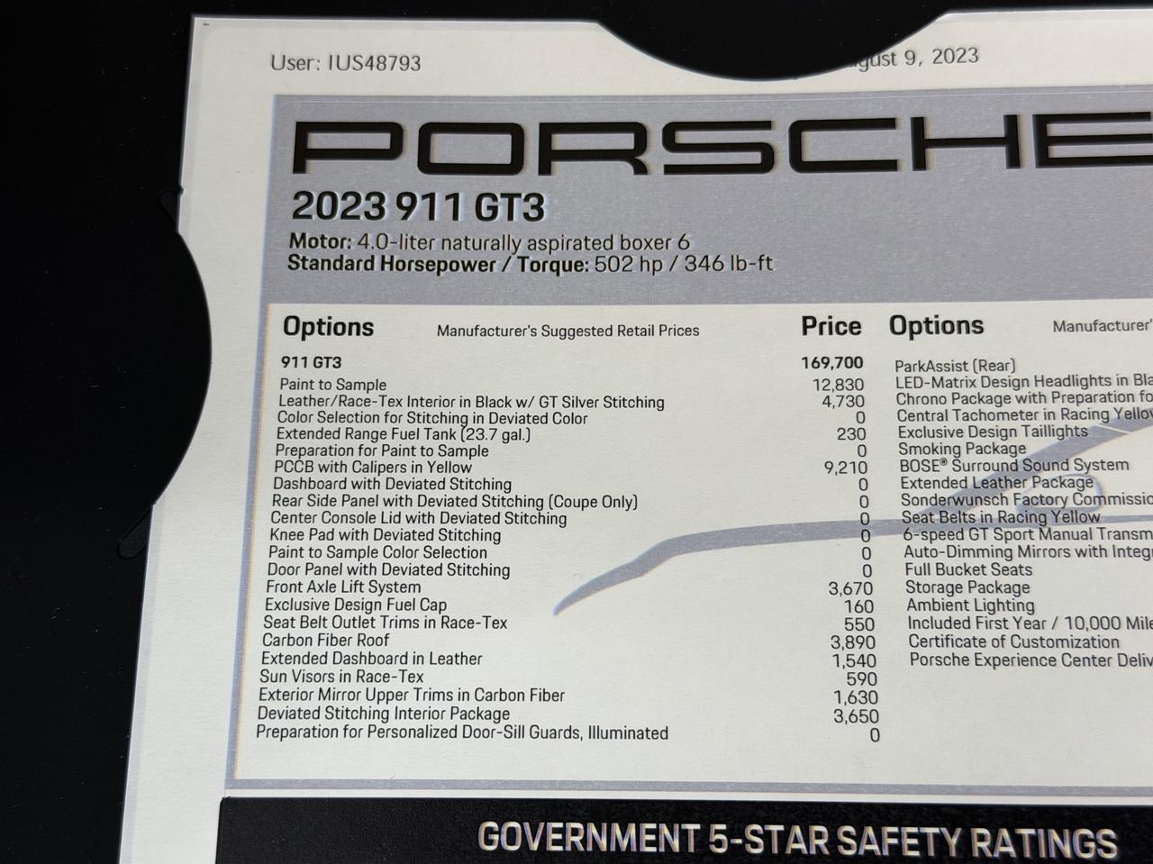 2023 Porsche 911 GT3 Newark DE