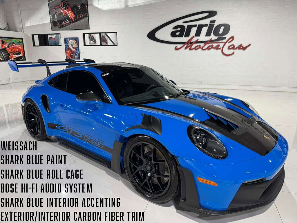 2023 Porsche 911 GT3 RS Weissach, Shark Blue paint/roll cage/seatbelts, Bose audio, carbon galore AND MORE!! Fort Lauderdale FL