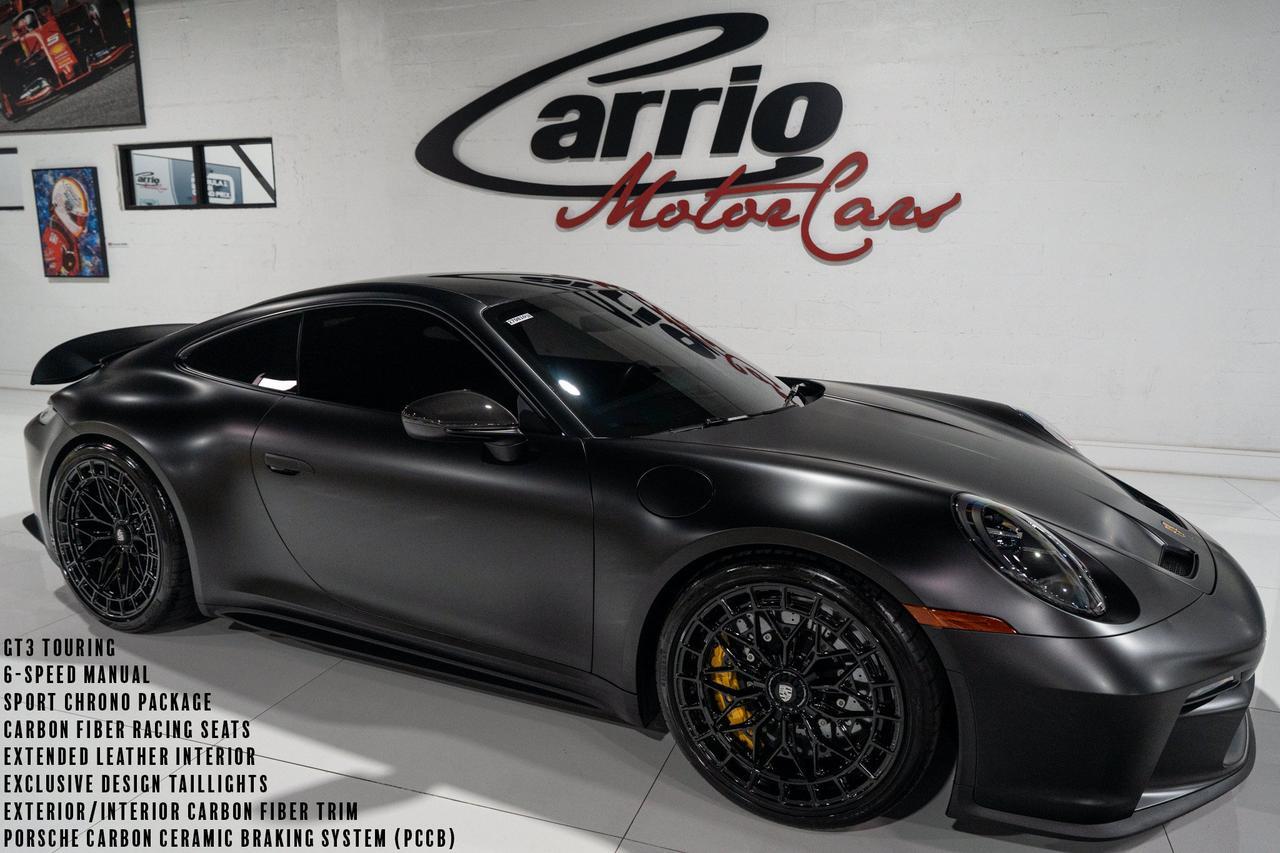 2023 Porsche 911 GT3 Touring 6-SPEED MANUAL! extended leather, carbon racing seats, Sport Chrono, PCCB AND MUCH MORE!