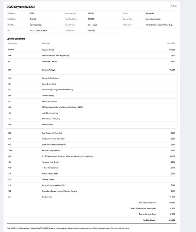 2023 Porsche Cayenne Pompano Beach FL