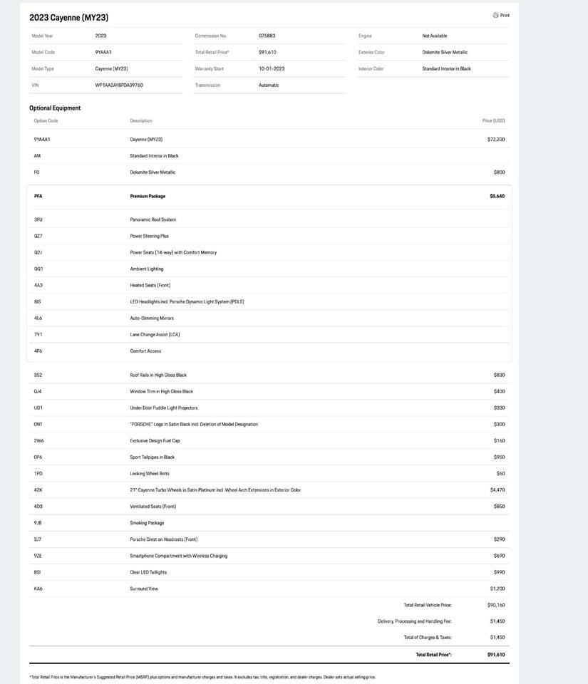 2023 Porsche Cayenne Pompano Beach FL