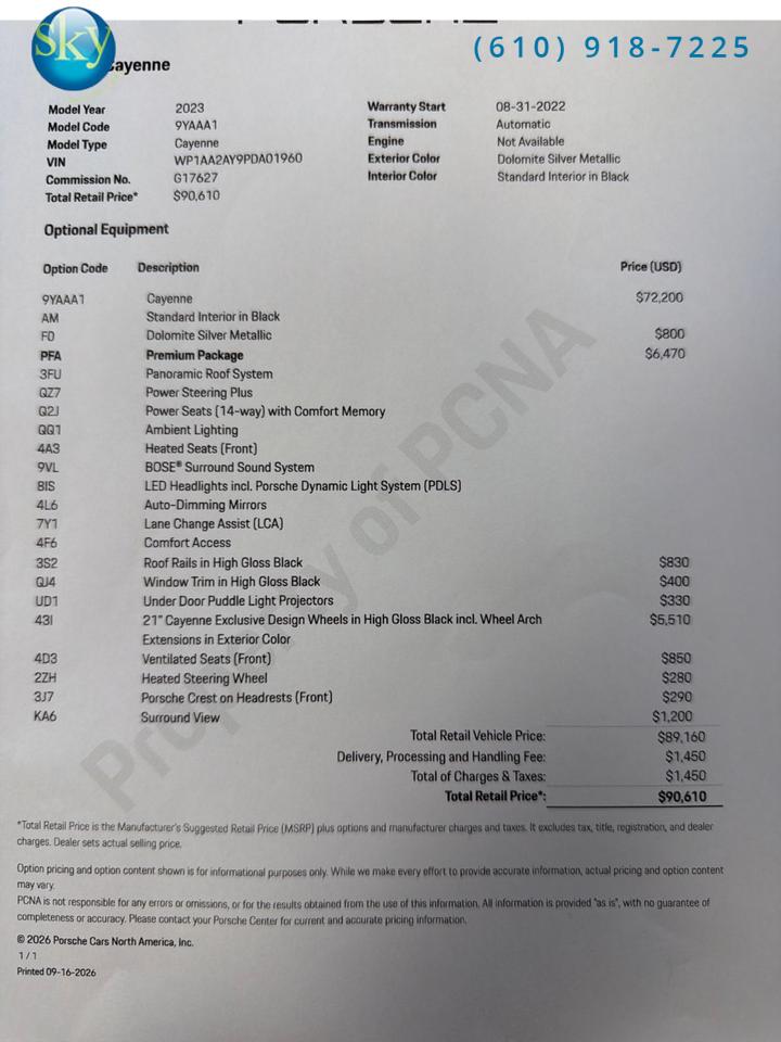 2023 Porsche Cayenne AWD 21's West Chester PA