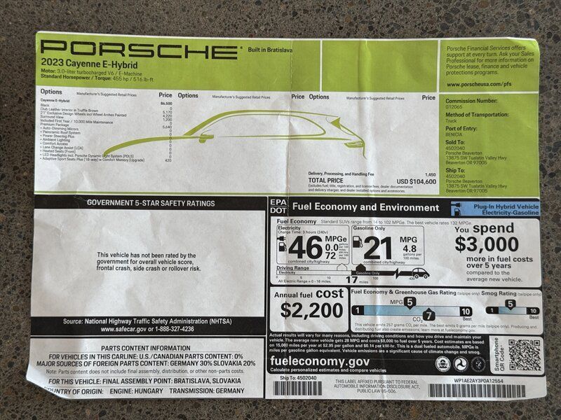 2023 Porsche Cayenne E-Hybrid Base Gladstone OR