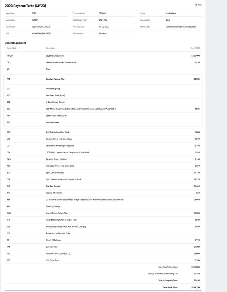 2023 Porsche Cayenne Turbo Pompano Beach FL