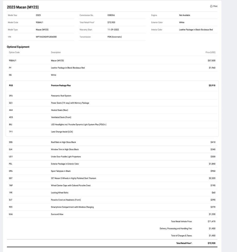 2023 Porsche Macan Pompano Beach FL