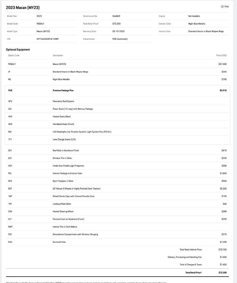 2023 Porsche Macan Pompano Beach FL