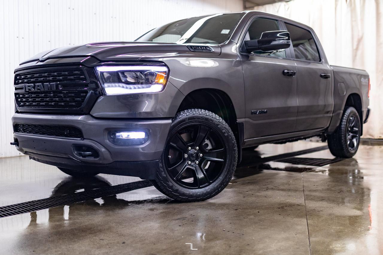 2023 Ram 1500 4x4 Crew Cab Big Horn Night Package Nav BCam Red Deer AB