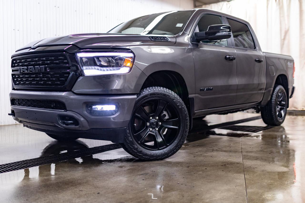 2023 Ram 1500 4x4 Crew Cab Big Horn Night Package Nav BCam Red Deer AB