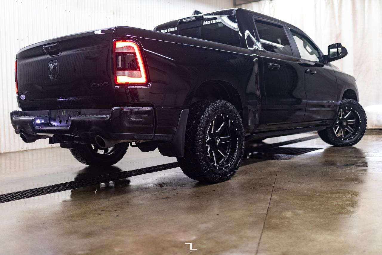 2023 Ram 1500 4x4 Crew Cab Sport Leather Roof Nav BCam Red Deer AB