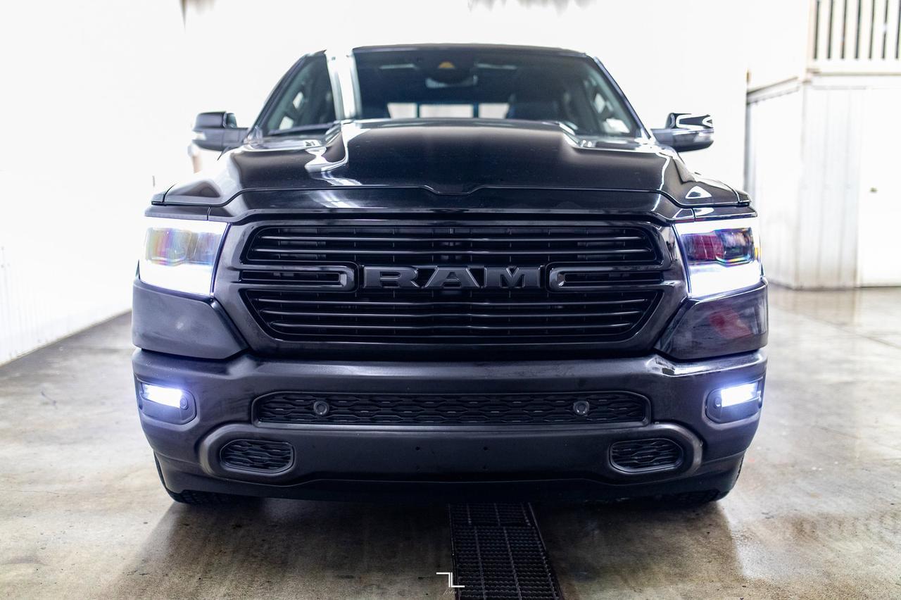 2023 Ram 1500 4x4 Crew Cab Sport Longbox Leather Roof Nav BCam Red Deer AB