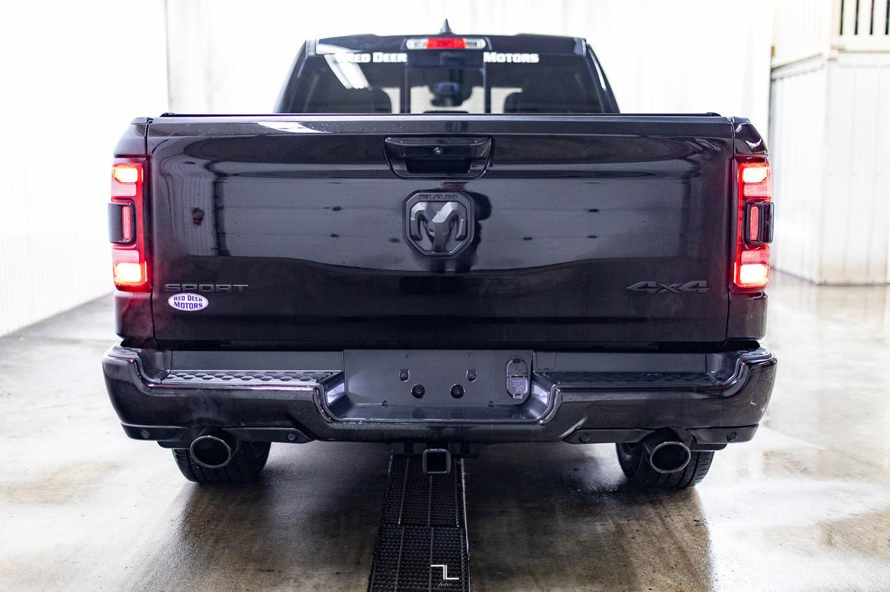 2023 Ram 1500 4x4 Crew Cab Sport Longbox Leather Roof Nav BCam Red Deer AB