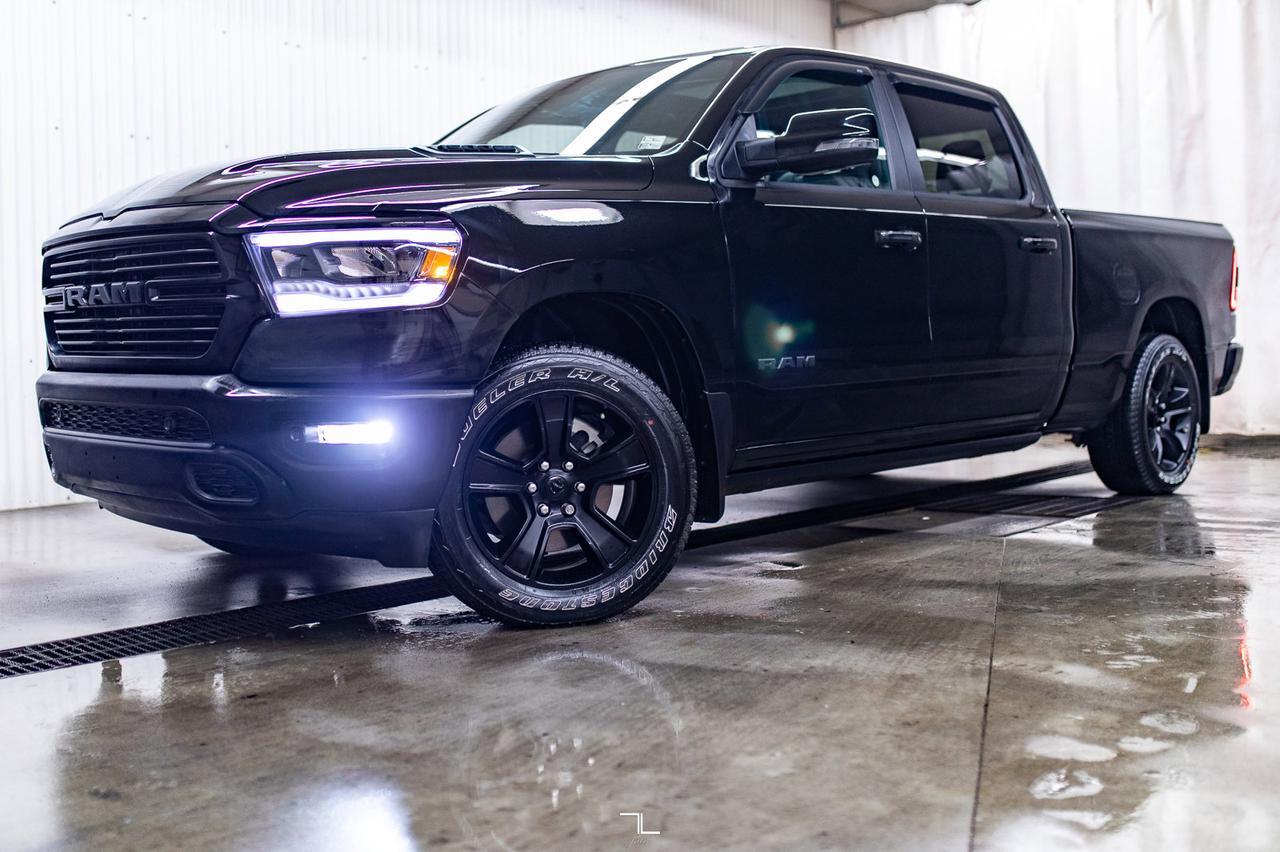 2023 Ram 1500 4x4 Crew Cab Sport Longbox Leather Roof Nav BCam Red Deer AB