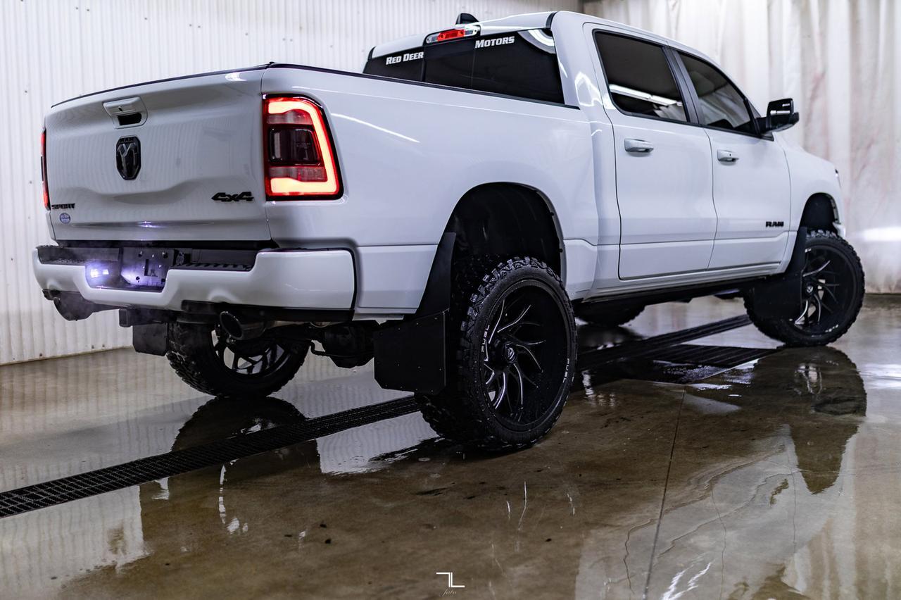 2023 Ram 1500 4x4 Crew Cab Sport Night Edition Leather Roof Nav Lift Red Deer AB