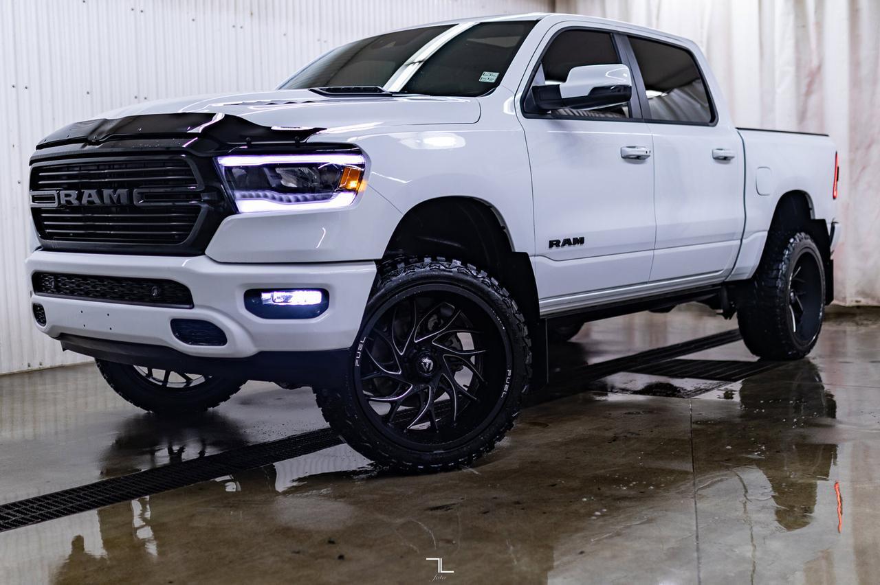 2023 Ram 1500 4x4 Crew Cab Sport Night Edition Leather Roof Nav Lift Red Deer AB