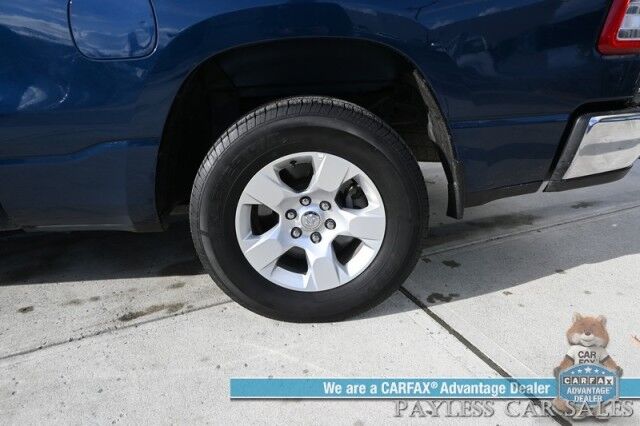 2023 Ram 1500 Big Horn / 4X4 / Crew Cab / eTorque / Level 1 Safety & Big Horn Group / Protection Group / Auto Start / Heated Seats & Steering / Lane Departure Alert / Back Up Camera / Tonneau Cover / Bed Liner / Tow Pkg / 1-Owner Anchorage AK