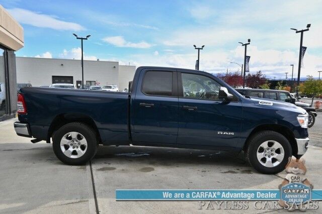 2023 Ram 1500 Big Horn / 4X4 / Crew Cab / eTorque / Level 1 Safety & Big Horn Group / Protection Group / Auto Start / Heated Seats & Steering / Lane Departure Alert / Back Up Camera / Tonneau Cover / Bed Liner / Tow Pkg / 1-Owner Anchorage AK