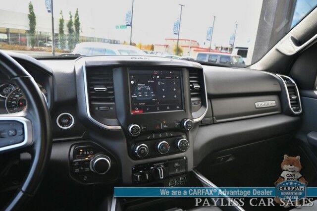 2023 Ram 1500 Big Horn / 4X4 / Crew Cab / eTorque / Level 1 Safety & Big Horn Group / Protection Group / Auto Start / Heated Seats & Steering / Lane Departure Alert / Back Up Camera / Tonneau Cover / Bed Liner / Tow Pkg / 1-Owner Anchorage AK
